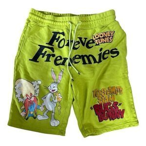 LOONEY TUNES Vintage GREEN forever frenemies‎ shorts   MEN SIZE L